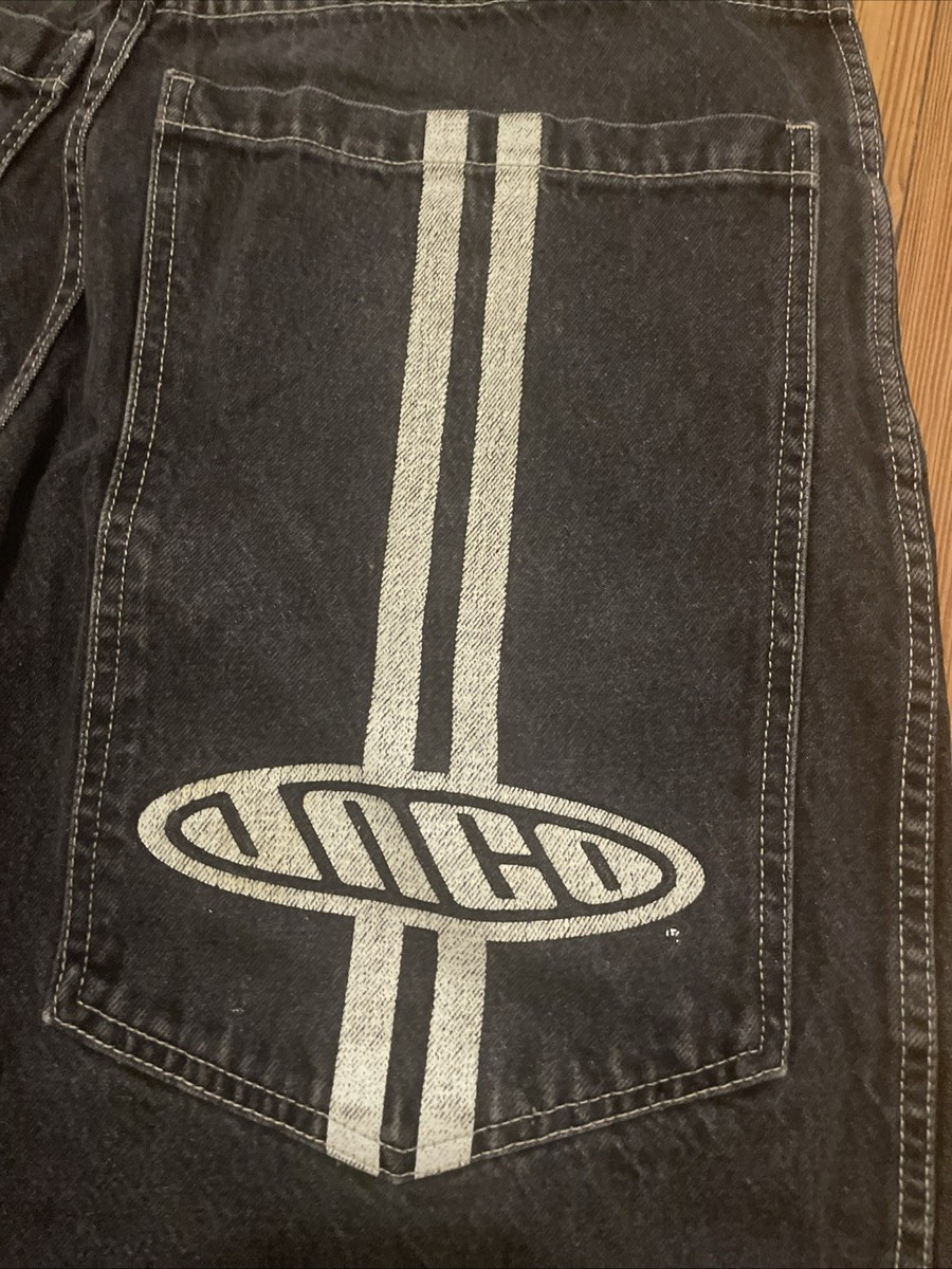 Vintage 90s Y2K JNCO Original Made In USA Wide Load Jeans Size 34 Glow Pocket View 2