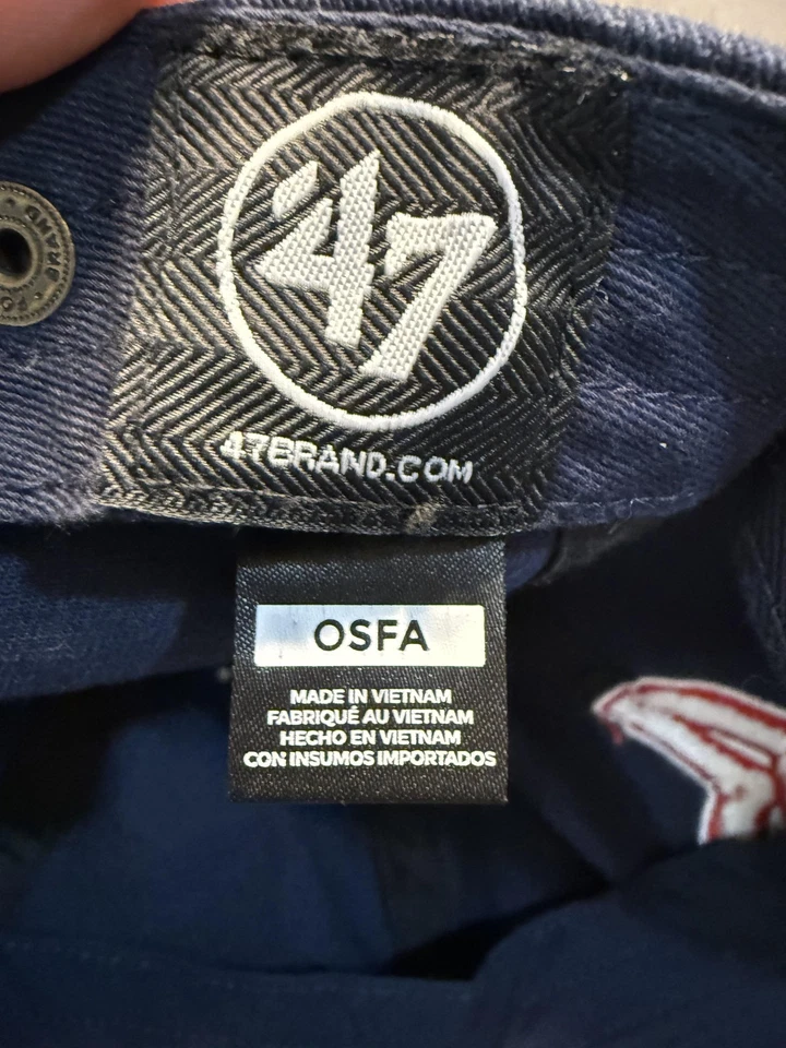 Gorra de béisbol Boston Red Sox con correa trasera para hombre talla única azul rojo MLB retro Foto 3 de 4