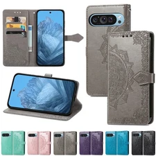 For Google Pixel 9A/9 Pro XL/8 Pro Embossed PU Leather Flip Stand Wallet Case