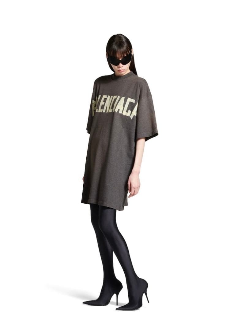 USED BALENCIAGA TAPETYPE T-SHIRT DRESS VERYGOOD