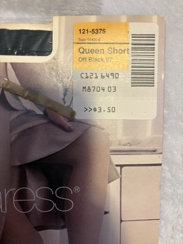 Worthington Sheer Caress Sandalfoot Pantihose 121-5375 Queen Short Off Black 87 - Picture 2 of 11