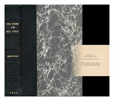 HEMINGWAY, ERNEST (1899-1961) For Whom the Bell Tolls 1940 First Edition Hardcov
