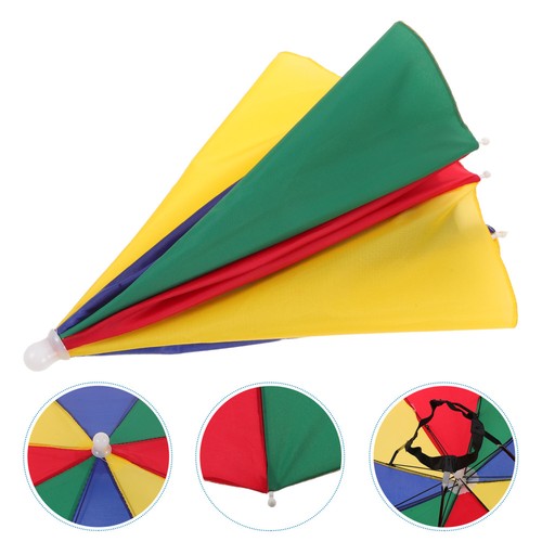 2 Pcs Children's Umbrella Hat Travel Fishing Sunshade Camping Cap Headband - Picture 12 of 12