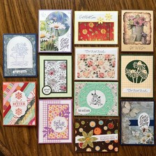 12 handmade Get Well cards with envelopes . 0150