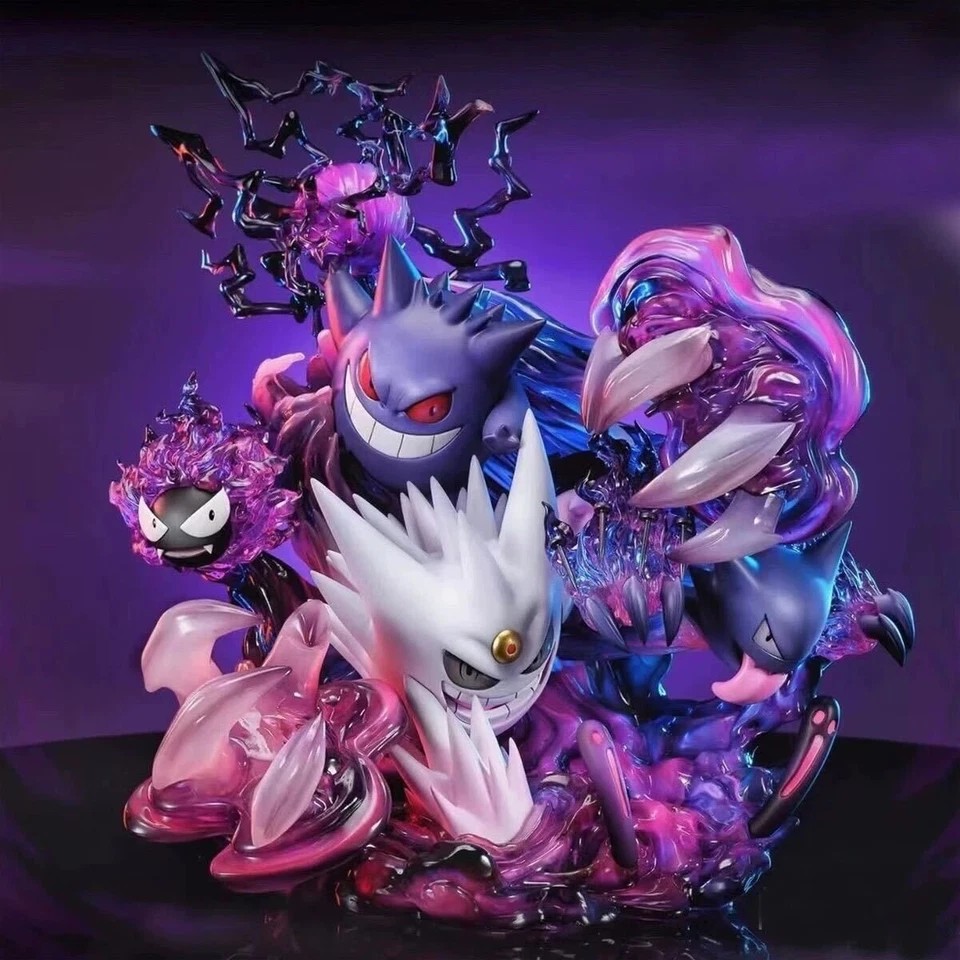 Boneco de PVC Pokemon Gengar Evolution Family 33cm | Gastly Haunter Gengar Mega Gen - Imagem 3 de 4