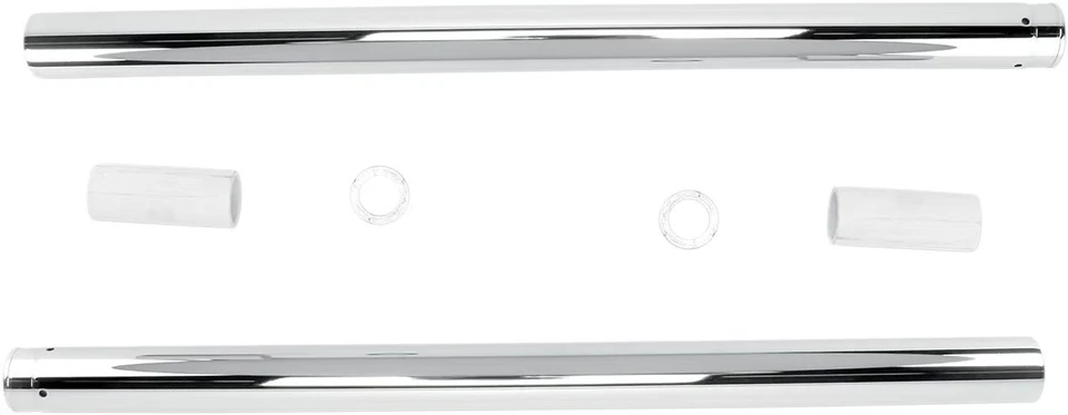 Tubos de horquilla cromados Custom Cycle 49 mm Show - 29,50 pulgadas Bicicleta de calle para motocicleta Foto 2 de 4