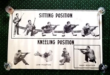 Rare NRA Shooting Safety Education Posters 22”x17” Lot of 5 Marked 1942 WWII