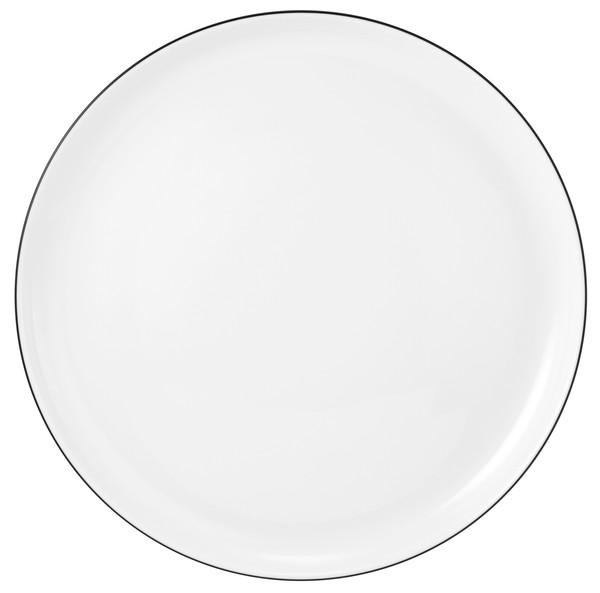 6 X Speiseteller Rund 26 Cm - Seltmann Weiden Lido Black Line 10826-image