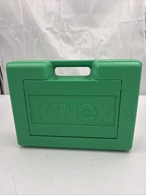 Vintage K'NEX Kinex Green Box Hard Carrying Carry Case 90's With Knex