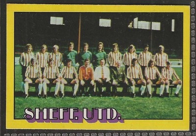 A&BC-FOOTBALL 1974 RED BACK RUB COIN-#082- TEAM GROUP - SHEFFIELD UNITED