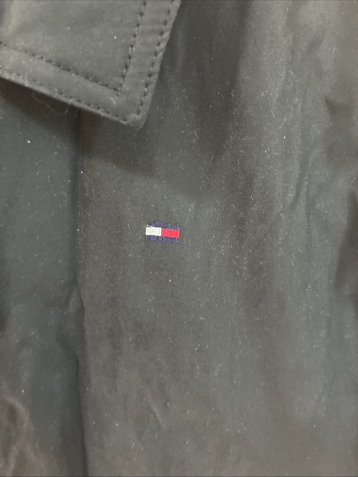 *RARE* Vintage Y2K Tommy Hilfiger Black Zip Jacket Quilted Lining - SZ Small image 2