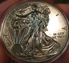 2009 Silver American Eagle, Fully toned Obverse (dark lavender)  5201-2