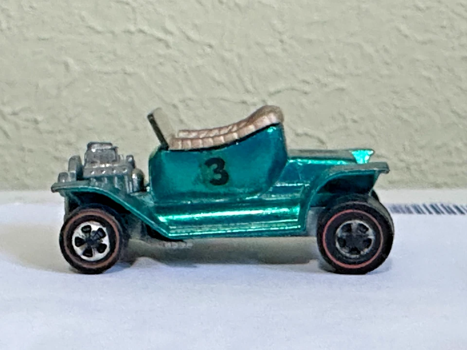HOT WHEELS REDLINE VINTAGE 1968 HOT HEAP AQUA WITH BROWN SEAT GREAT CONDITION! - Image 2 of 4