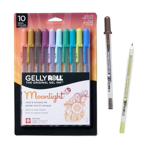 Gelly Roll Moonlight 06 Gel Pens - Fine Point Ink Pen for Journaling, Art, or...