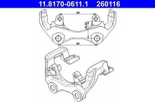 ATE HALTER BREMSSATTEL TRÄGER HINTEN passend für MERCEDES CLS E-KLASSE S-KLASSE 
