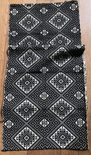 Vintage Ethnic Handwoven Black And White Runner Mexico? Guatemala?