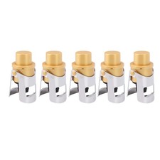 ›5 Packs Golden Champagne Stopper Stainless Steel Resuable Bottle Sealer