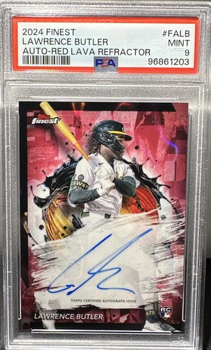 Lawrence Butler [Red Lava Refractor] #FA-LB 2024 Topps Finest Autograph card