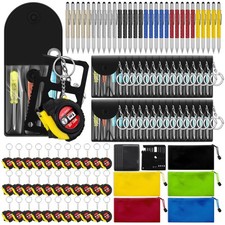 125 Pcs Mini Tape Screwdriver Keychain Set Bulk Father's Day Men Gifts Multit...