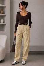 Uniqlo U Cream Tapered Pants Women’s AU 6-8 BNWT