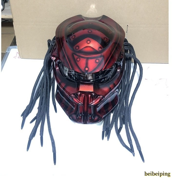 Alien Predator Fangs Wasp Motorcycle Full Face Cosplay Cool Helmet Mask Props - Image 3 of 4