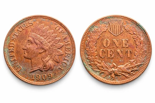 1909 Indian Head Cent  AU/BU Strong Details Nice Eye Appeal