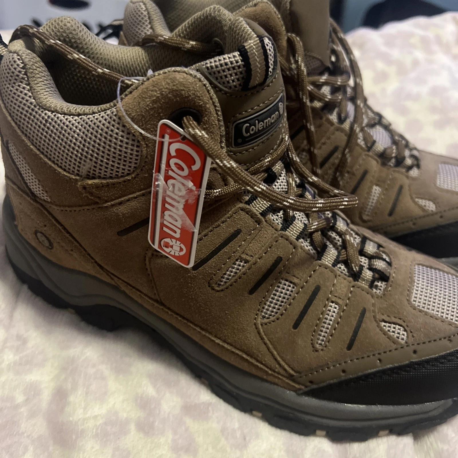 * COLEMAN * HIKING BOOTS ' MENS ' SIZE 8.5-- BROWN/BLACK