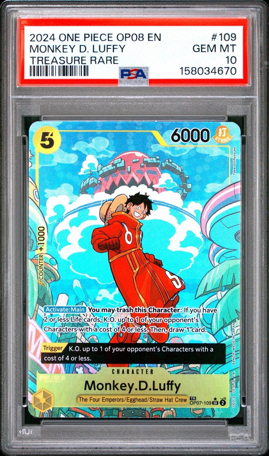 Monkey.D.Luffy 2024 Two Legends (OP-08) #OP07-109 Treasure Rare