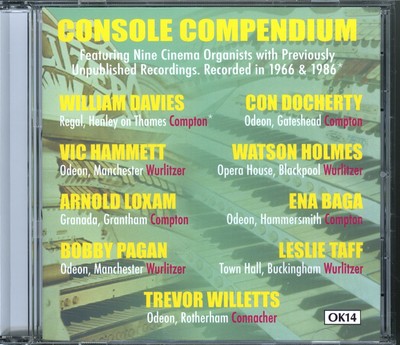 CONSOLE COMPENDIUM CD [NEW] Wurlitzer Compton Conacher