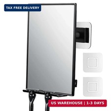 Shower Mirror for Shaving Fogless w/Razor Holders 360 Rotation Adjustable Mirror