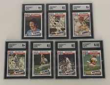 Lot (7) 1980 Pepsi-Cola All-Stars RARE w/ Reggie Jackson SGC HIGH GRADE