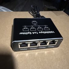 New RJ45 Gigabit Ethernet Splitter 1000Mbps LAN Network Internet 1 IN 4 Out