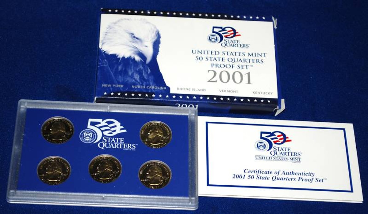 2001 QUARTER Proof Set in original BLUE box | eBay