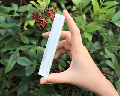 1 x 5'' Selenite Stick Wand Rough Crystal Specimen Selenite Wand Reiki Chakra