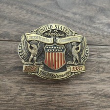United States US Constitution 200th Anniversary 1987 Commemorative Belt Buckle