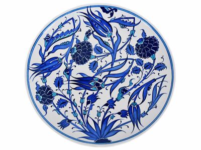 33 cm Turkish Plate Blue Iznik Collection Design 17