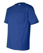 Bayside USA-Made Men's Short Sleeve T-Shirt with a Pocket S-4XL - 7100