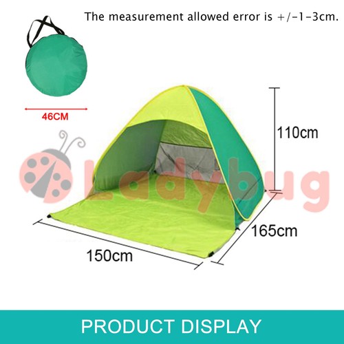 Pop Up Portable Beach Canopy Sun Shade Shelter Outdoor Camping Fishing Tent Mesh - Picture 8 of 11