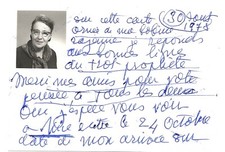 Madeleine LUKA et sa bobine rajeunie carte autographe signée