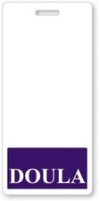 5 Pack - DOULA Vertical Badge Buddies - Childbirth Doulas Card ID Buddy