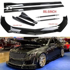 Front Bumper Lip Splitter 86.6"Side Skirts Rear Lip For Cadillac CTS CTS-V