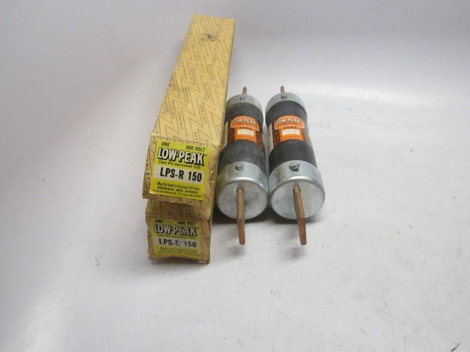 Lot of 2 Bussman Low-Peak LPS-R-150 Fuse Dual-Element LPS-R 150 - Image 2 of 4