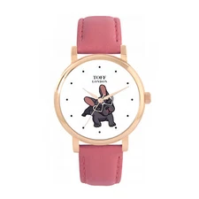 Toff London TLWS-93773 Ladies Grey French Bulldog Watch