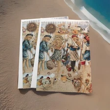 John Grossman The Gifted Line Victorian Style Greeting Cards Lot 2 Seaside Fun