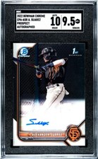 2022 Bowman Chrome Prospect Autographs Alexander Suarez SGC 10/9.5 MINT+ 1st