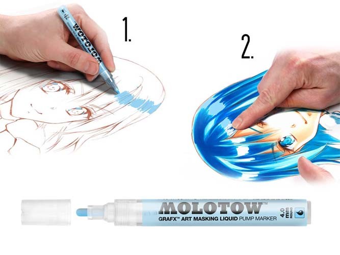 Tamiya Model Molotow Grafx Art Paint 2mm 4mm Ink Marker Masking Liquid Pen