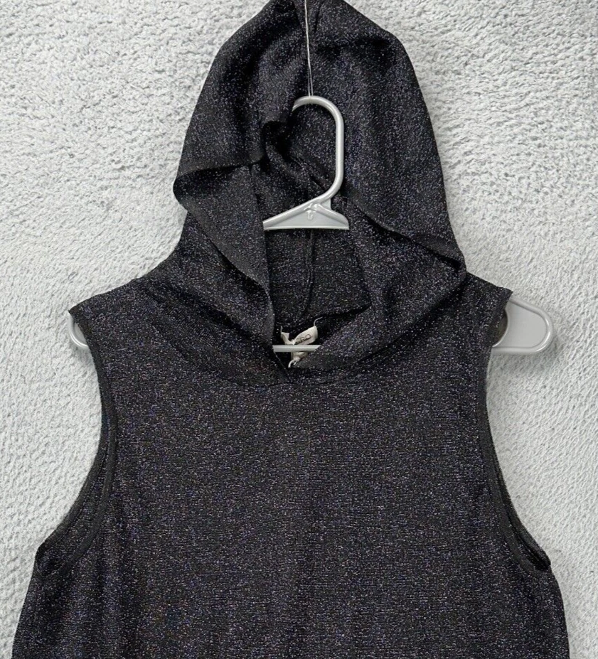 Anthropologie Pilcro Sleeveless Knit Sweater Womens XL Black Hooded NEW - Image 2 of 4