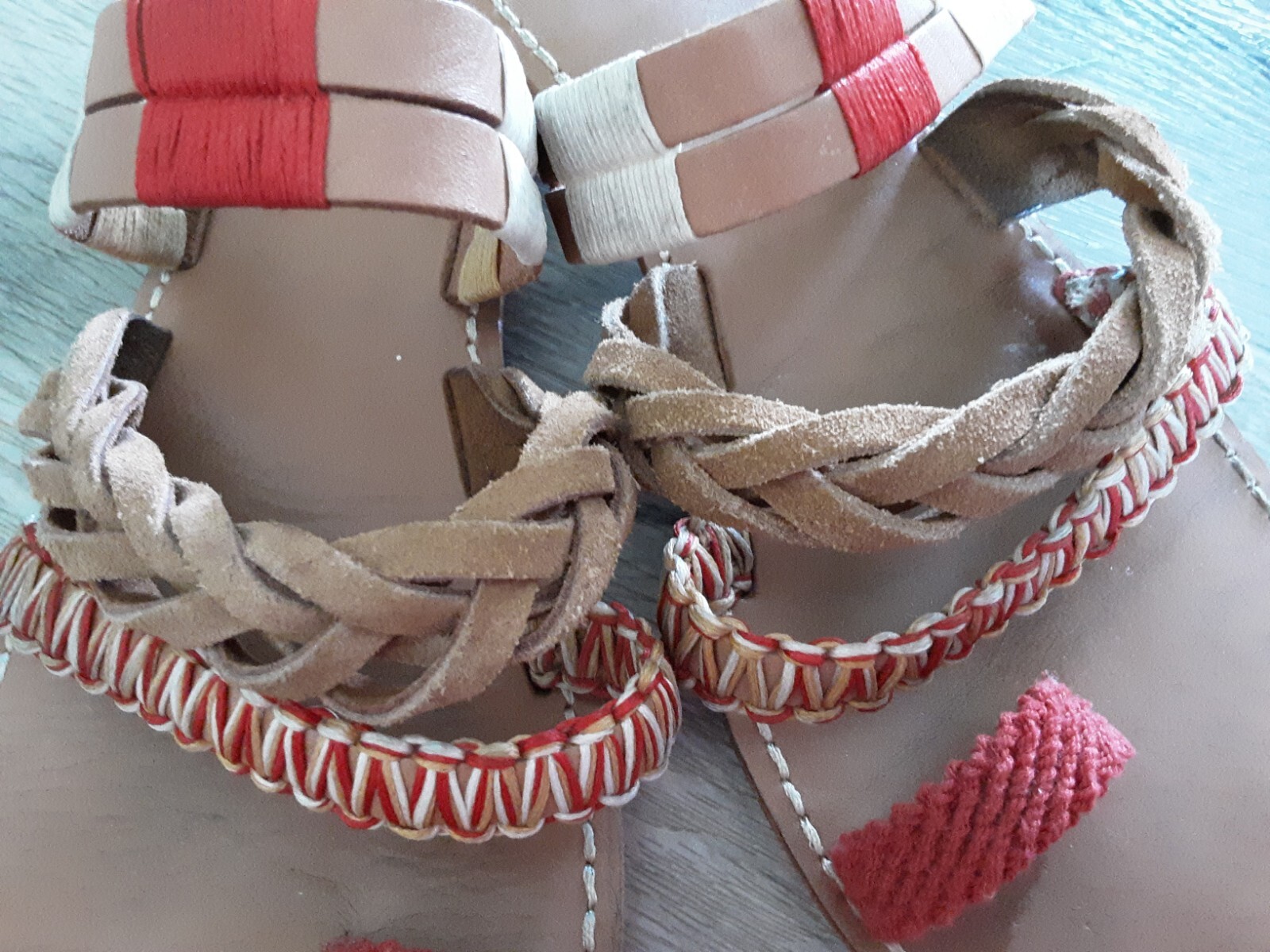 SOLUDOS-Boho Chic-Orange Tan Friendship Bracelet … - image 6