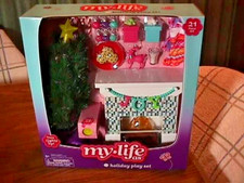 NWT MY LIFE HOLIDAY PLAY SET CHRISTMAS TREE LIGHTS UP  FOR 18" DOLLS LAST ONE 