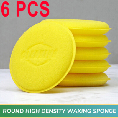 Car Waxing Polish Foam Sponge Wax Applicator Cleaning Detailing Pads-6PCS PCD01